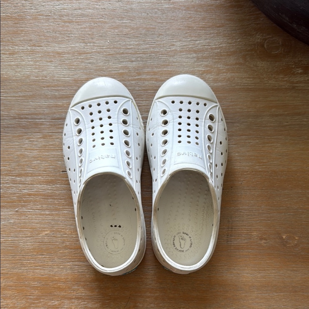 Native Shoes White Water Slip-Ons Perforated Design